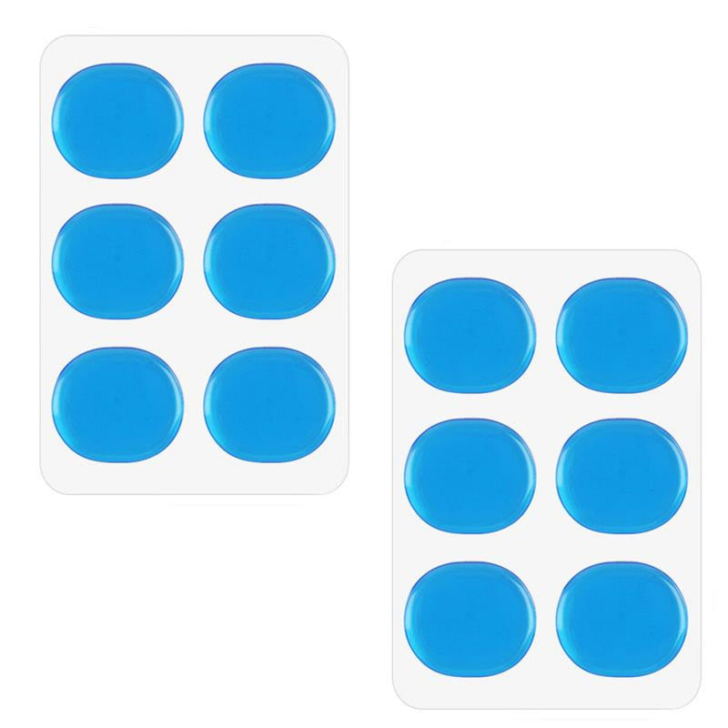 Drum Damper Gel Pads Transparent Blue Silicone Drums Silencer for Snare Drum Kit Set of 12