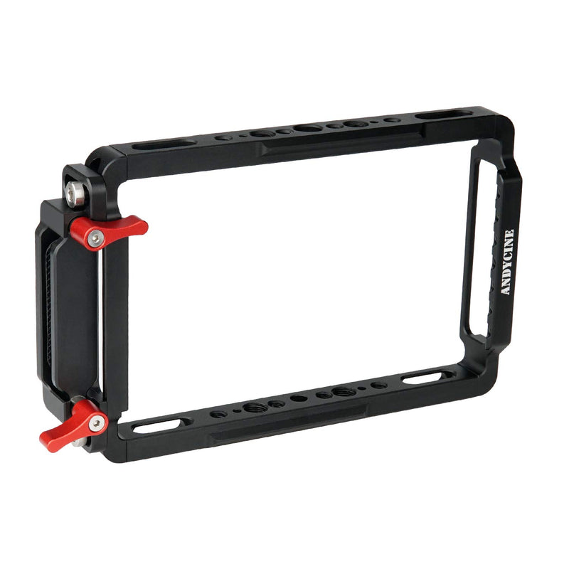 ANDYCINE Monitor Cage with Sunhood for Atomos Nijna V,Atomos Shinobi,Built-in NATO Rails and HDMI Cable Clamp