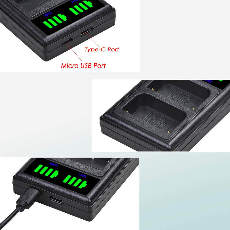 Tectra 2X NP-FM50 NP FM50 Batteries + LED USB Dual Charger for Sony NP-FM30 NP-FM51 NP-QM50 NP-QM51 NP-FM55H Battery and Sony HDR-HC1, DCR-TRV280, DCR-TRV350, CCD-TRV138, DCR-TRV250