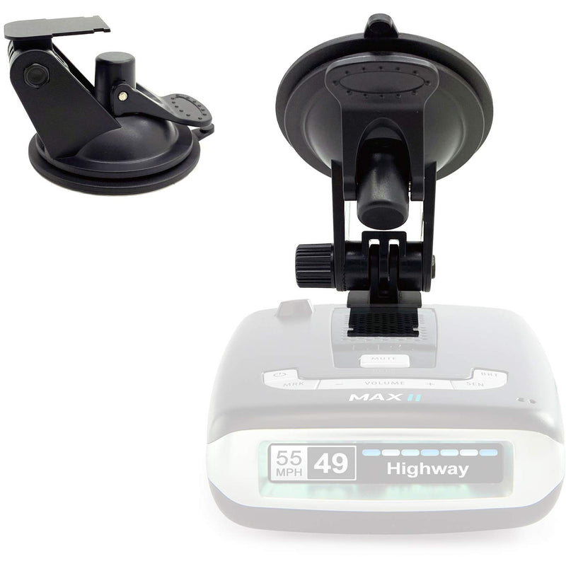 Super Suction Windshield Suction Cup Mount for Escort MAX MAX2 2/2015-2019 MAX360 Radar Detector w/Slide in Plate Connection (NOT for Radar That use Magnetic Cradle, Metal Slide in Plate Slot only)