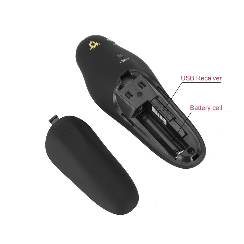 Wireless Presenter Longjoy RF 2.4GHz Laser Presenter Remote Presentation Laser Pointer USB Control PowerPoint PPT Clicker