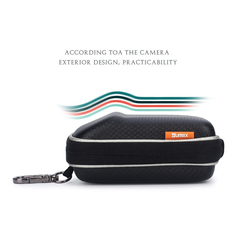 Hard EVA Shock Resistant Compact Digital Camera Case Carrying Protective for Canon PowerShot SX730 HS G9 X Nikon COOLPIX A900 W100 Panasonic Lumix DMC TZ80 Sony Cyber-Shot DSC WX500 HX90 RX100, Black