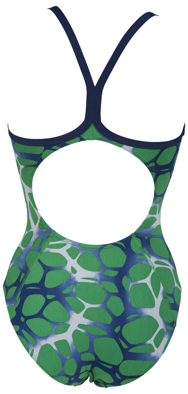 Arena Women's Polycarbonite Light Drop Back One Piece 28 Navy/Kelly Green