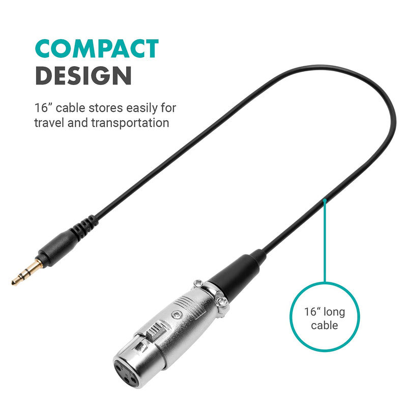 Movo TCB6 Female XLR to Male 3.5mm TRS Cable - XLR to 3.5mm Adapter for XLR Board and XLR Amp - Use Stereo to XLR Cable Adapter with Mixer Cables, Mic Input Cable, DJ Audio Cables, XLR Headphone Cable