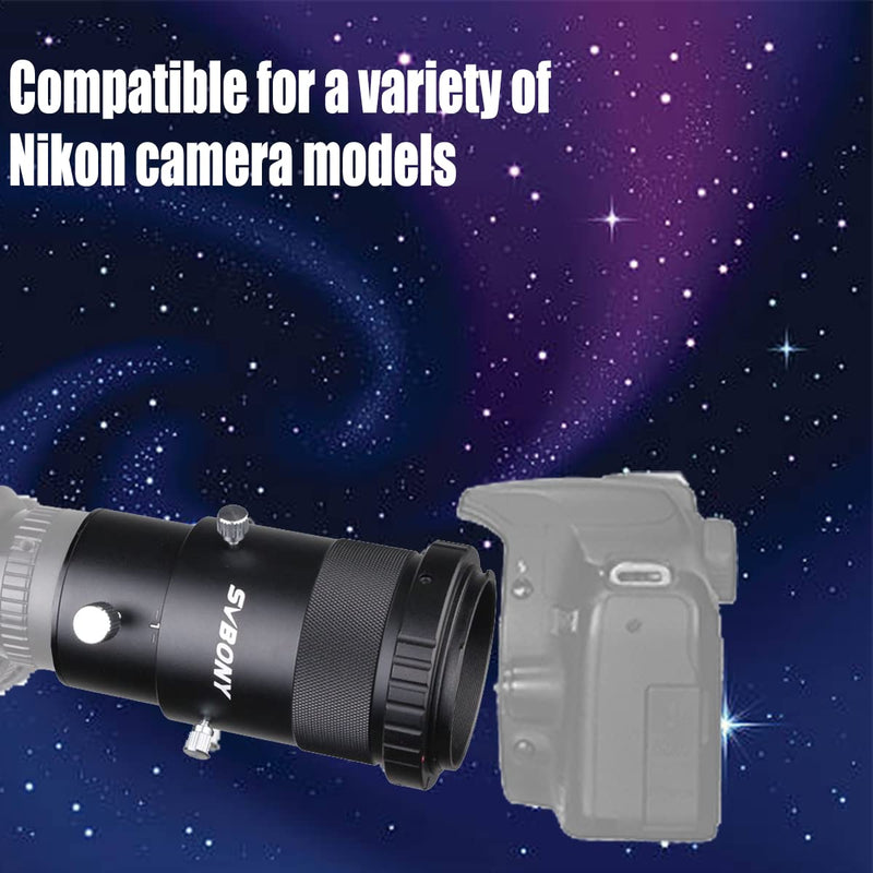 SVBONY SV112 Telescope Camera Adapter Kit for Nikon Camera 1.25 inches Variable Eyepiece Projection Prime Focus Astrophotography