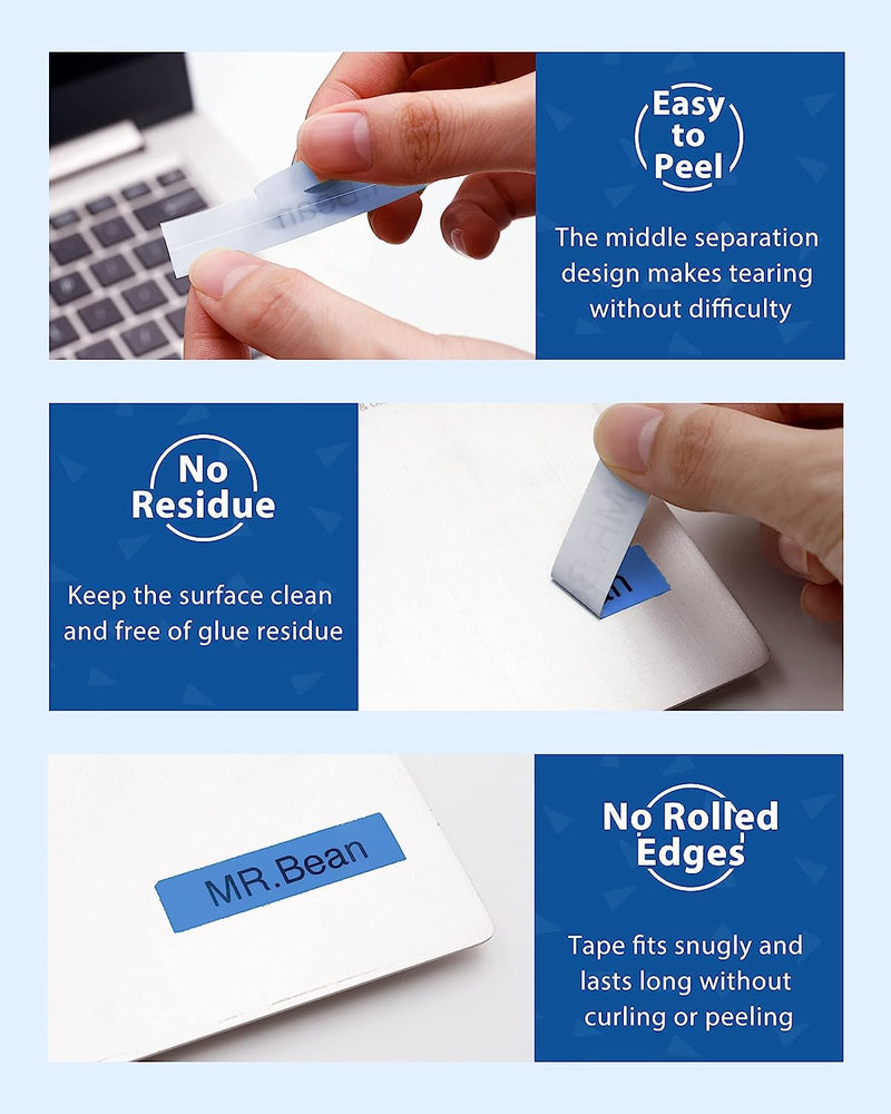 Tze-231 Replace Brother Label Maker Tape 12mm 0.47 White Tape TZe231 Compatible with Brother P Touch Label Tape Refill TZe TZ Tape, ½”(0.47”) x 26.2 ft. (8m), 6-Pack