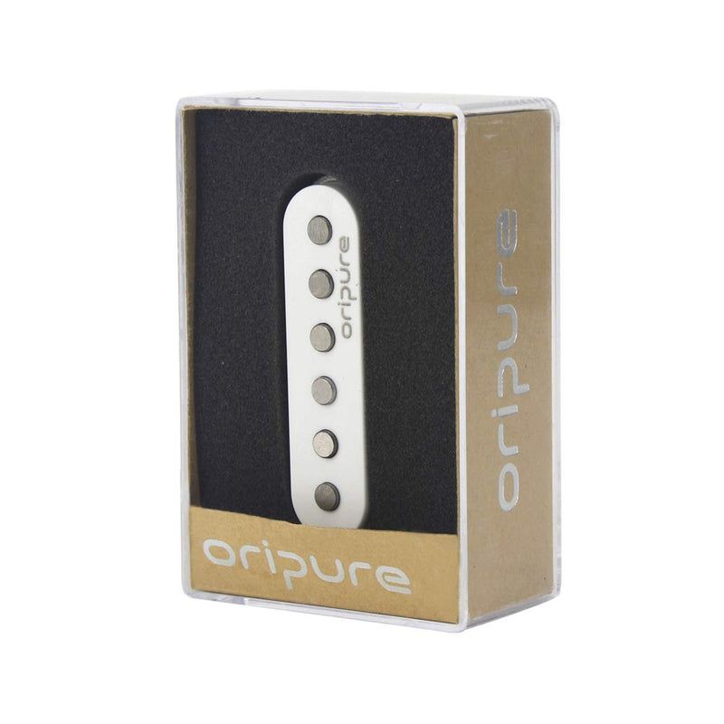 OriPure Alnico 5 Single Coil Pickup Flat Top Bridge Position Guitar Strat Pickups Warm Full Sound Fit Fender Stratocaster Pickups Replacement