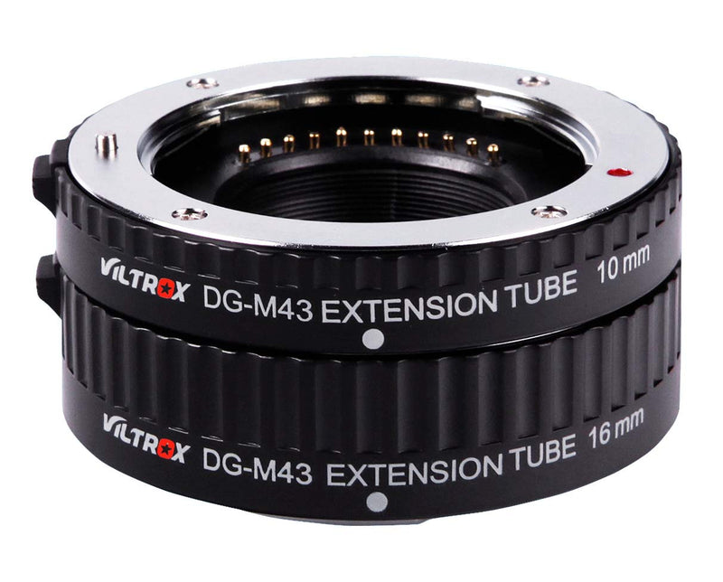 DG-M43 Auto-Focus Macro Lens Extension Tube Set (10mm, 16mm) for Micro Four Thirds Lenses and Cameras GH4 GH5 GX7 GX8 GF6 GF7 E-M5 E-M10 E-PL5 E-PL7 Pen-F E-PM2 E-P5