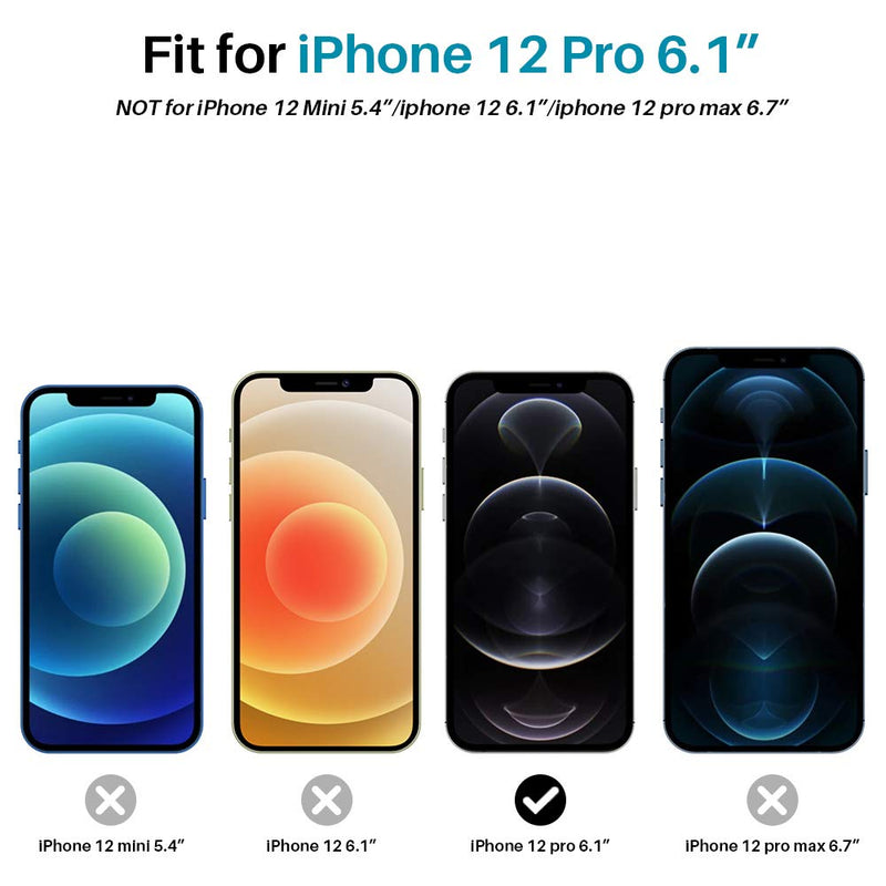 LϟK 3 Pack Camera Lens Screen Protector Compatible for iPhone 12 Pro 5G 6.1 inch, Not for iPhone 12 HD Clear Camera Tempered Glass Protector - Clear