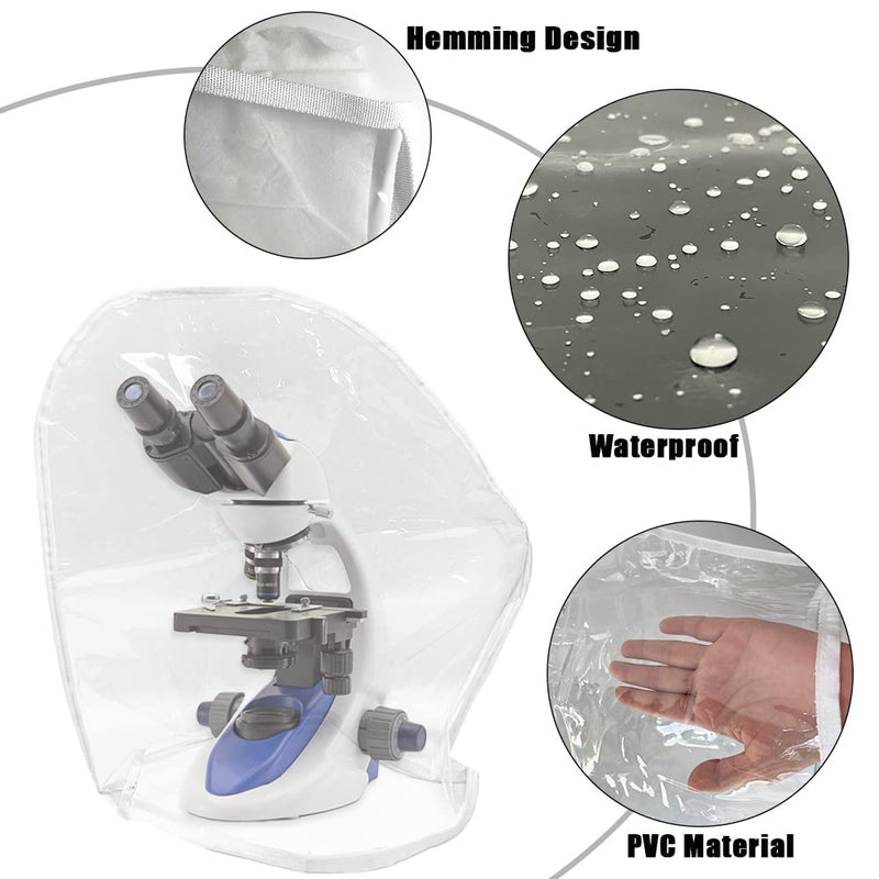 Microscope Dust Cover Fit Full Size Standard Microscopes, 20"L x 20"W - lensmeter Instruments Accessories, PVC, Waterproof, 1 Pcs