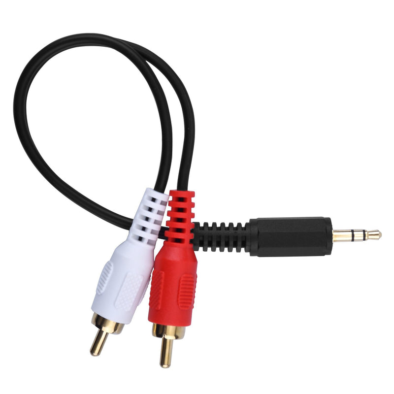 eBoot 3.5mm Audio Cable Male to 2 RCA Male Cable Stereo Audio Y Cable Adapter 6 Inch, 2 Pack