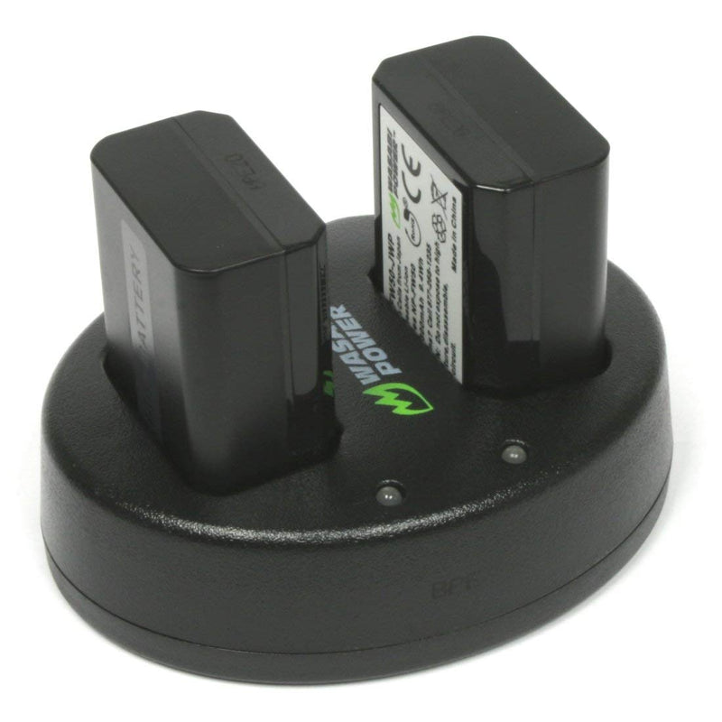Wasabi Power NP-FW50 Dual USB Battery Charger for Sony ZV-E10, Alpha a5100, a6000, a6300, a6400, a6500, Alpha a7, a7 II, a7R, a7R II, a7S, a7S II, DSC-RX10 II, RX10 III, RX10 IV and More