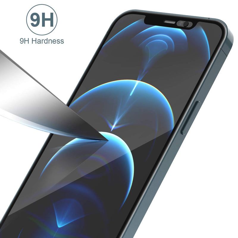 [2 Pack] PandaGlass Designed for iPhone 12 Pro Max Screen Protector with Front Camera/Face ID Lock Bubble Free Full Coverage Tempered Glass Screen Protector for iPhone 12 Pro Max 6.7 Inches