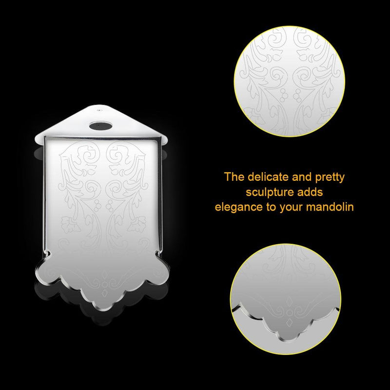 Mandolin Tailpiece Guitar Tailpiece Guitar Tailpiece Gold Mandolin Guitar Tailpiece with Screw Instrument Replacement Accessory by RiToEasysports(Silver) Silver