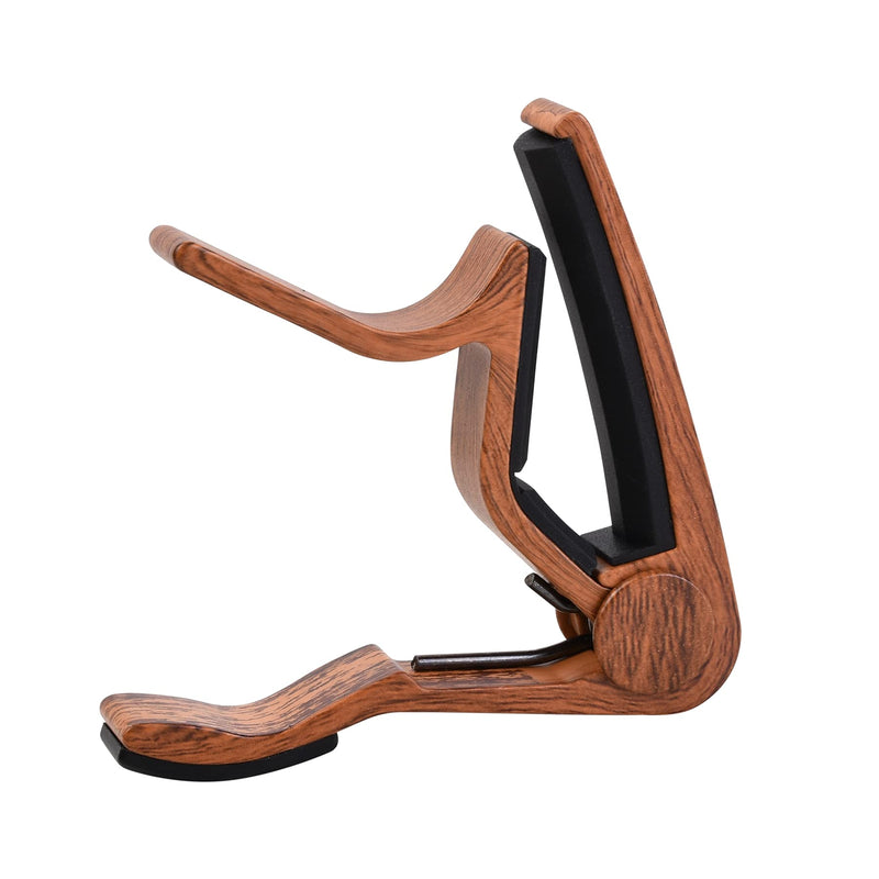 Alnicov Guitar Capo for Acoustic and Electric Guitars with 5 Picks(Random Colors),Woodcolor
