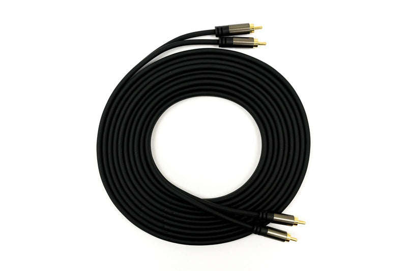 Seismic Audio - SA-2RM0215 - Premium 2 Channel 15 Foot RCA Male to RCA Male Audio Cable for Amps, Home Theater, Digital and Analog Compatible Cord 15 Feet
