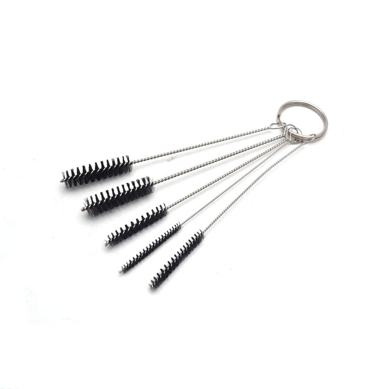 Antrader 15Pcs 4 Inch Nylon Tube Brushes Set Straw Straw Brush Kit Carb Carburetor Cleaner Small Wire Brush Cleaning Brushes Clean Tools Black 5Pcs/Set Black