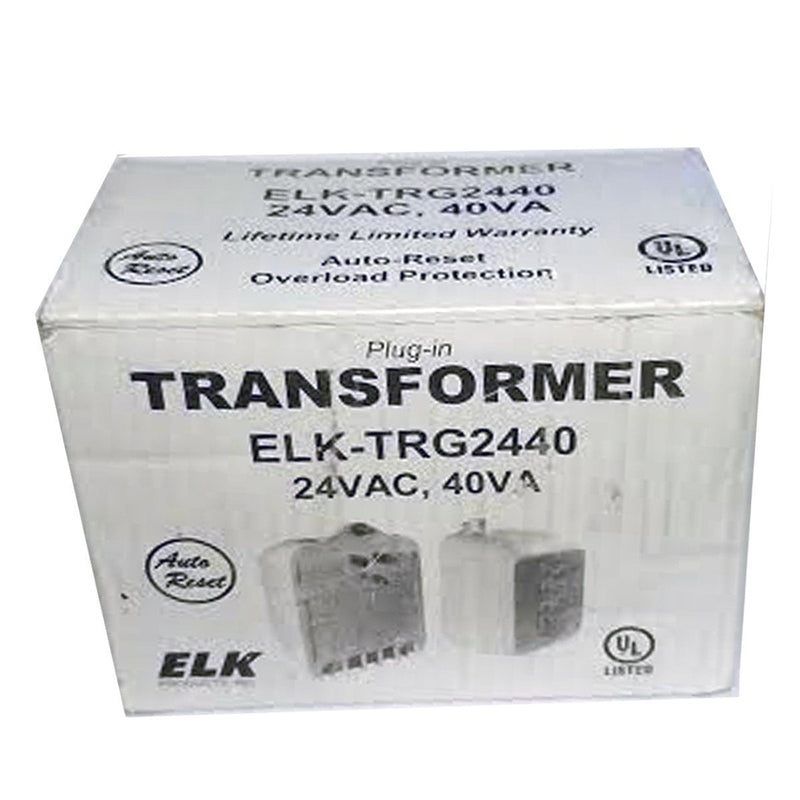 Elk TRG2440 24VAC, 40 VA AC Transformer with PTC Fuse 1 White