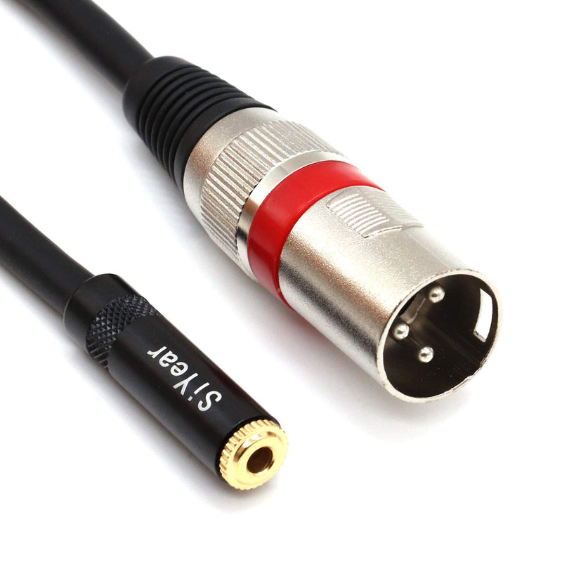 [AUSTRALIA] - SiYear 3.5mm Female Mini Jack Stereo to XLR Male Microphone Cable, 1/8" Female TRS to XLR 3 Pin Adapter Cord Converter(0.5M) 3.5F-XLRM-50cm 