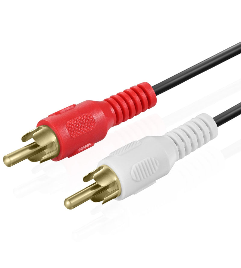 2-RCA Male to 2-RCA Male (6 FT), Fosmon Dual 2 RCA Cable, Stereo Audio 2RCA Cord Male to Male Connector 6 Feet