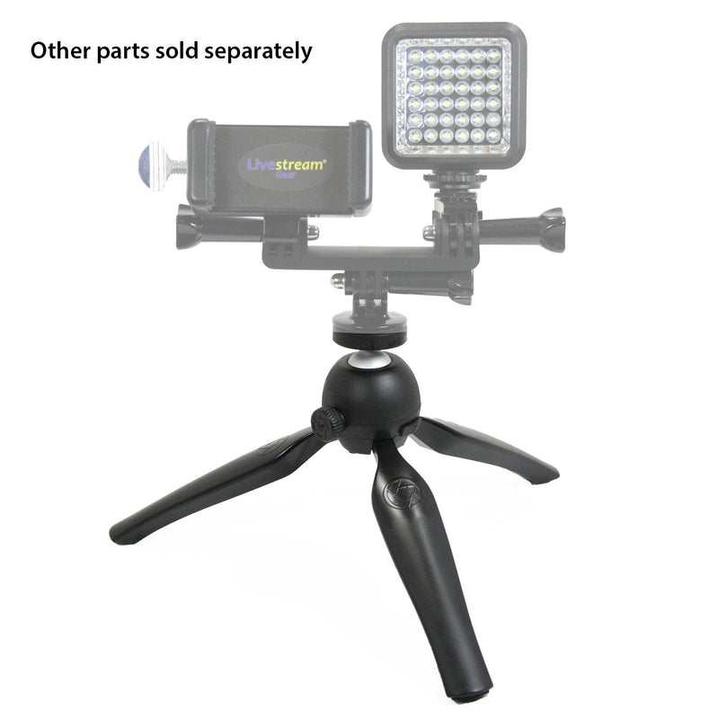 Livestream Gear - Adjustable Tripod Setup for Photos, Streaming or Video Recording. Use 1/4"-20 Threads to Attach Any Accessory. (Tripod Only) Tripod Only