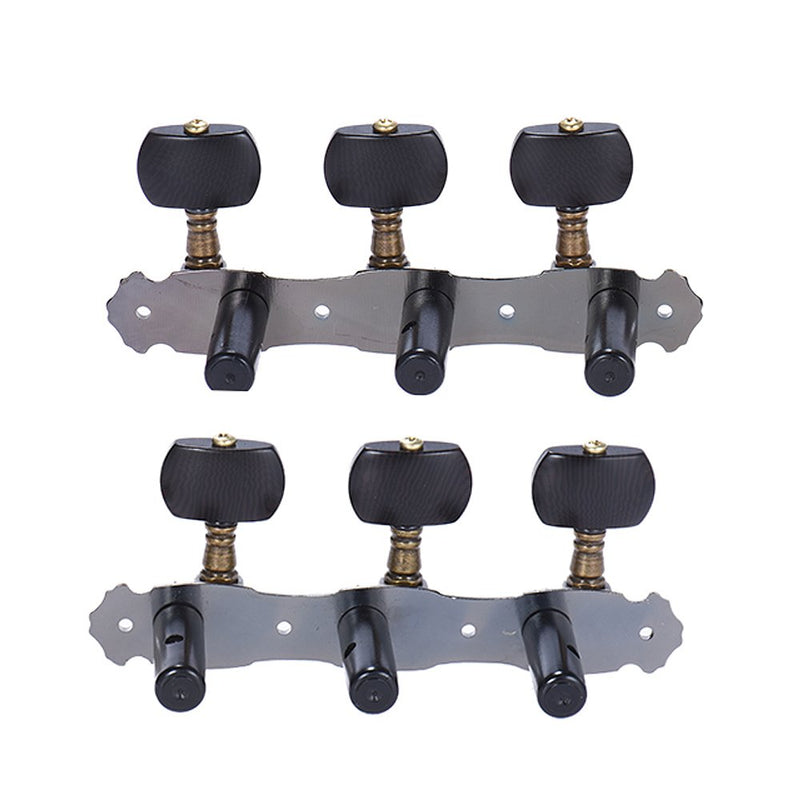 ammoon Alice AOS-022V1P 2pcs(L&R) Acoustic Classical Guitar Machine Heads Tuning Keys Pegs String Tuners Black