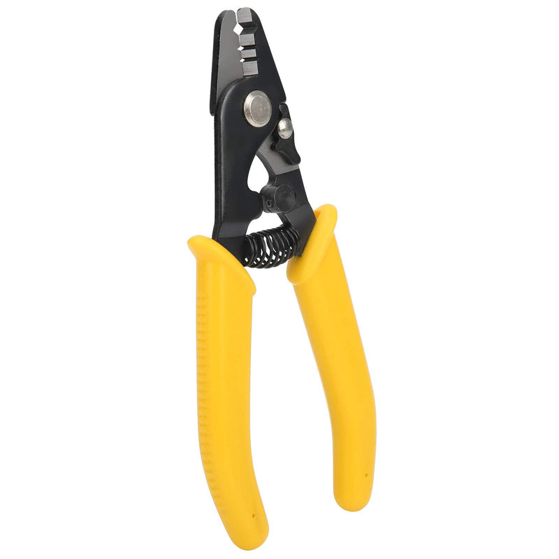 Wosune Stripping Pliers, 3 Holes Wire Strippers Pliers Fiber Wire Strippers Surface Blackening Treatment for Industry for Laboratory for Worker for Factory