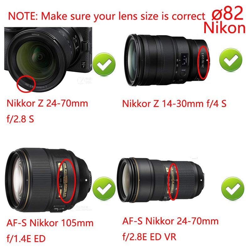 82mm-77mm Step Down Ring [82mm Lens to 77mm Filter] 2 Pack, WH1916 Camera Lens Filter Adapter Ring Lens Converter Accessories