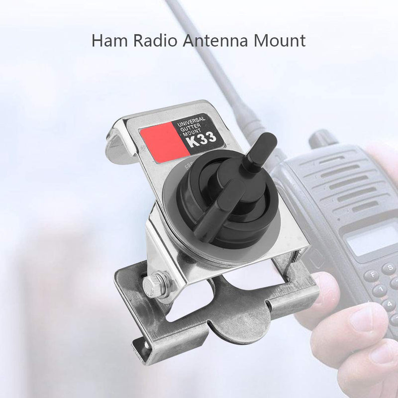 fosa Ham Radio Antenna Mount 180ｰ Rotation Dual Axes Full Protection Stainless Steel Antenna Brackets Mounts for Ham Radio with Installation Bag