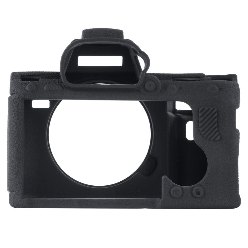 Easy Hood Camera Case for Sony Alpha a7III a7 III a7R III a7RIII ILCE-7RM3 a73 a7R3 a7R Mark III Soft Silicone Rubber Protective Body Housing Case Skin Camera Protector Cover (Black) Black