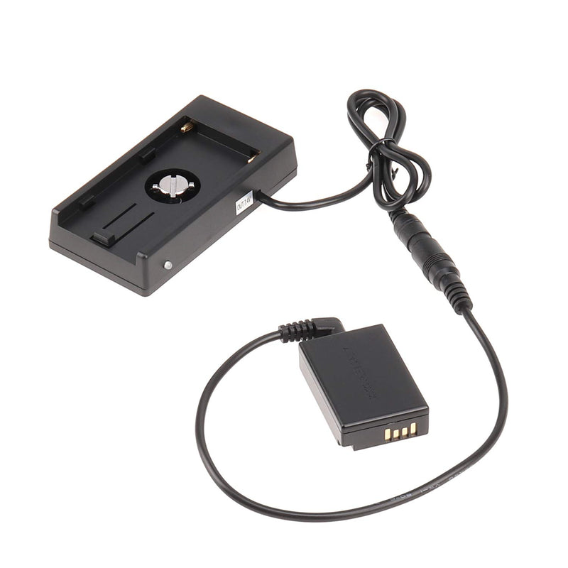 Foto4easy LP-E17 Dummy Battery with NP-F970 Battery Plate Power Adapter and Hot Shoe for Canon EOS M3 M5 M6 DSLR Cameras
