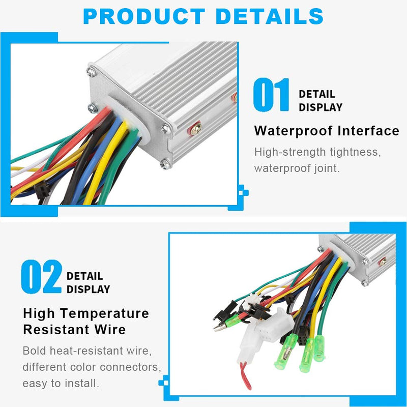 Fafeims 36V/48V 350W Brushless Motor Controller with Aluminium Alloy Shell for Electric Bicycle