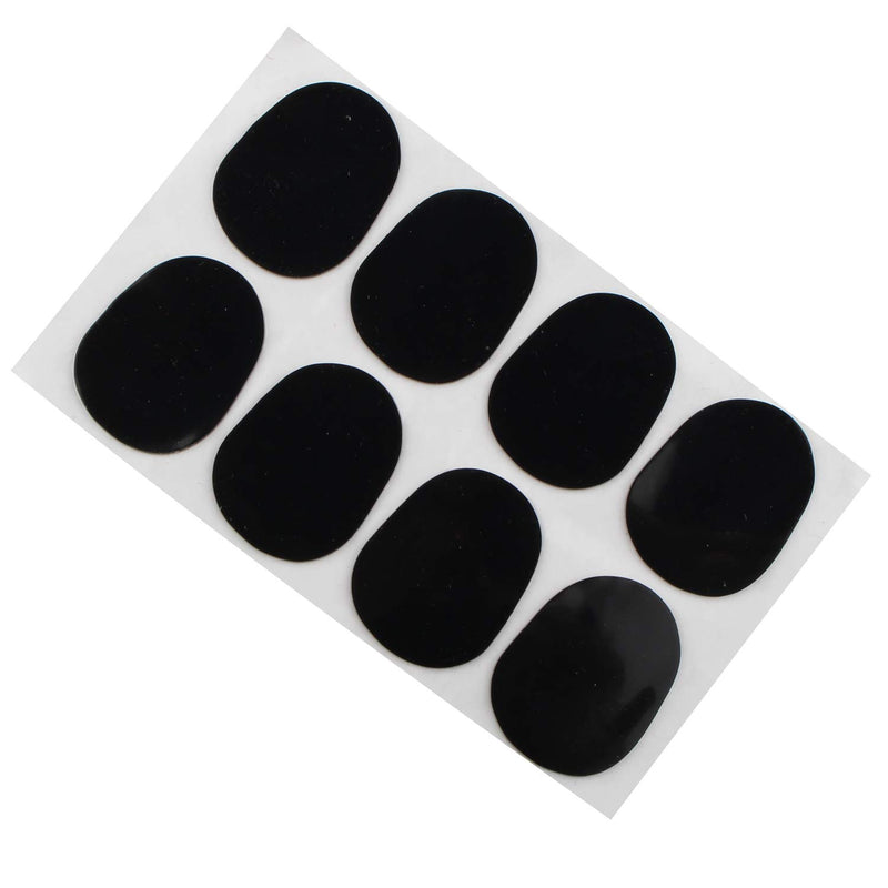 Futheda 8pcs Alto/Tenor Saxphone Clarinet Mouthpiece Cushions Sax Mouthpiece Patches Pads Cushions 0.8mm Thick Strong Adhesive Black