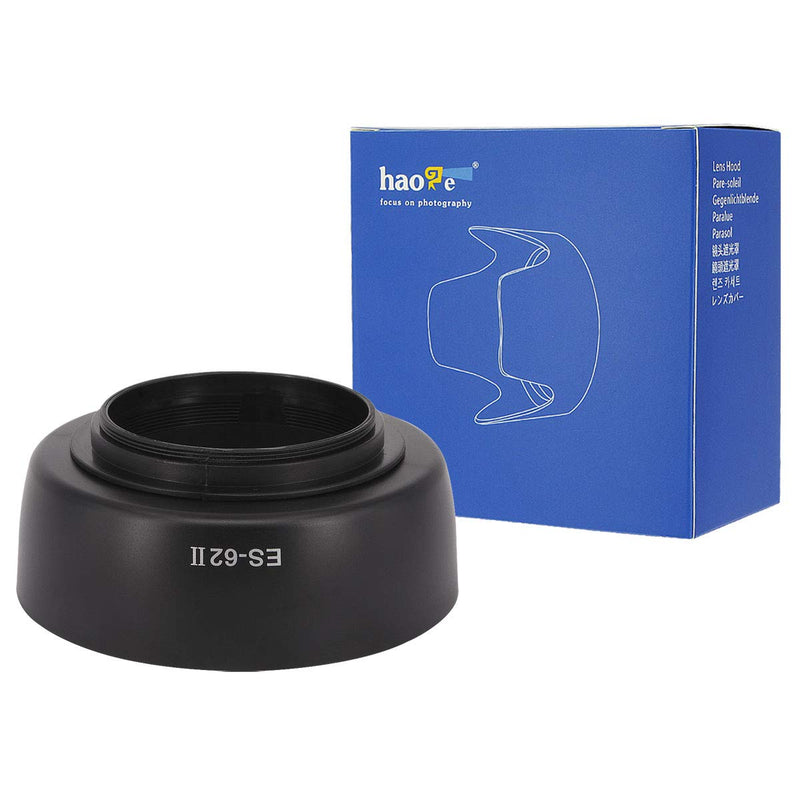 Haoge Reversible Camera Lens Hood Compatible with Canon EOS EF 50mm f/1.8 II Lens Replaces Canon ES-62