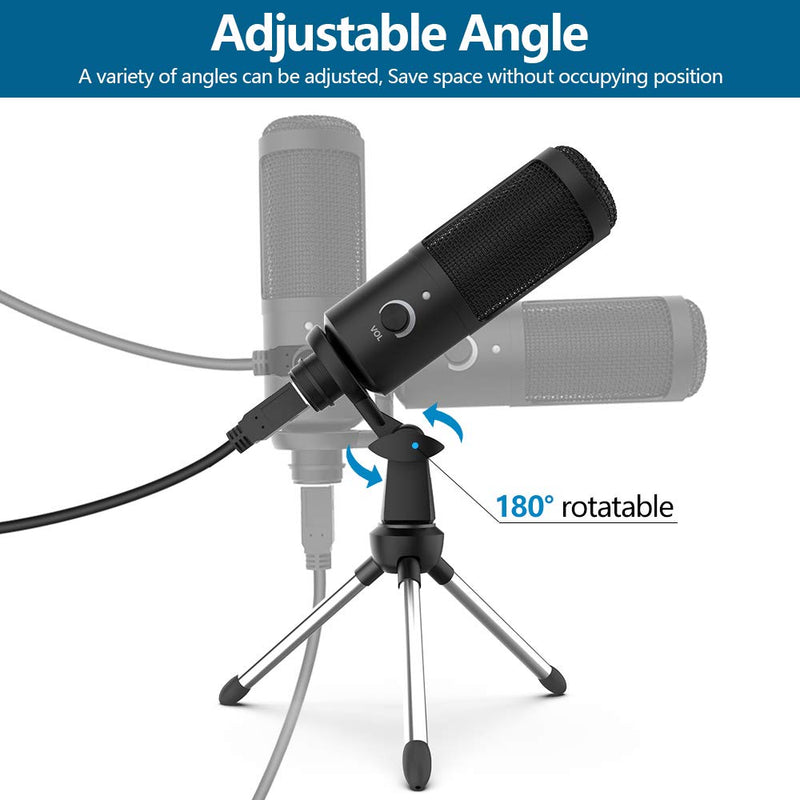 [AUSTRALIA] - USB Microphone, Travor Metal Condenser Recording Microphone for Laptop MAC or Windows Cardioid Studio Recording Vocals, Voice Overs,Streaming Broadcast and YouTube Videos 
