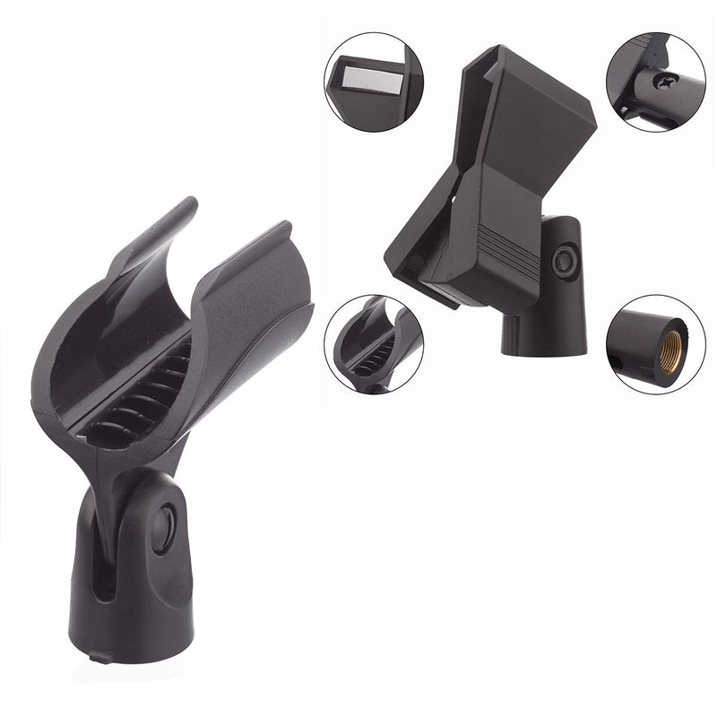 [AUSTRALIA] - TISINO Universal Microphone Clip with Nut Adapters 5/8" to 3/8" for Handheld Microphones Such as Sm57 Sm58 Sm86 Sm87-2 Pack 