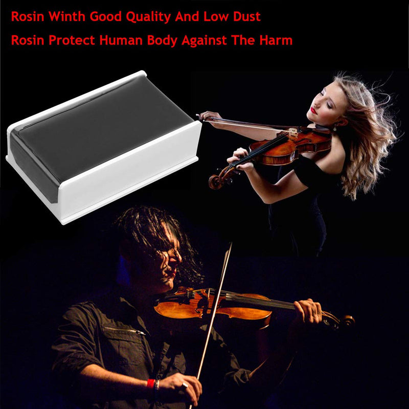 Rosin Violin Rosin 2 pack Big size Rosin Low Dust Natural Rosin for Violin Cello Viola Bows (Black) Black