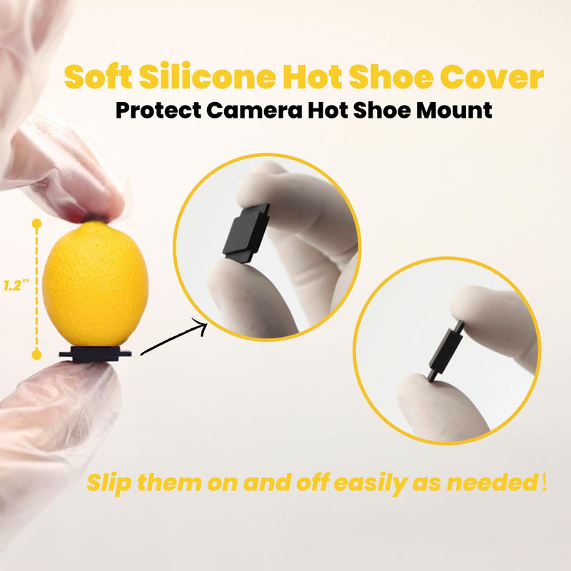 Renyian Fruit Shape Hot Shoe Cover Camera Hot Shoe Cap Camera Mount Protection Decor (Lemon) Lemon