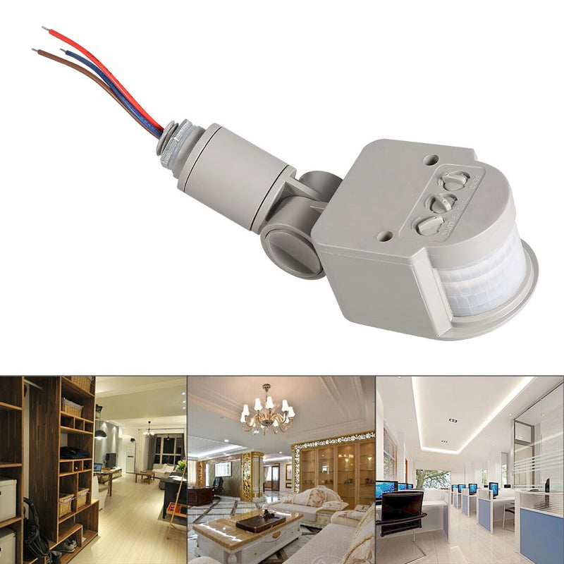 Motion Sensor Detector, 180° Infrared PIR Motion Sensor Detector LED Lamp Automatic Control Module, AC90V~250V