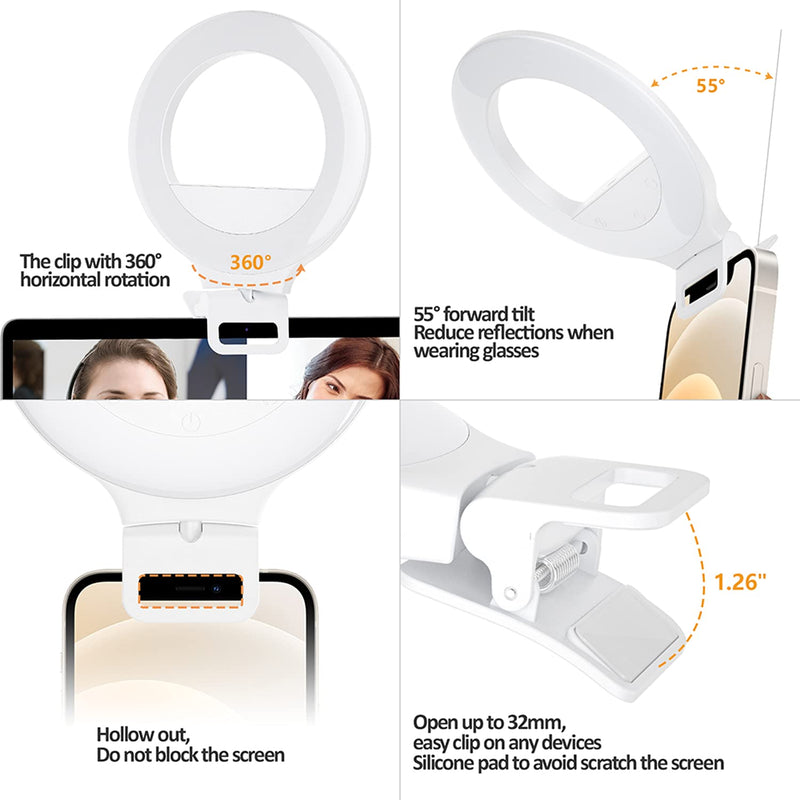 [AUSTRALIA] - XINBAOHONG Video Conference Lighting Kit, Ring Light for Monitor Clip On Remote Working Distance Learning Zoom Call Lighting Self Broadcasting and Live Streaming Computer Laptop Video Conferencing 