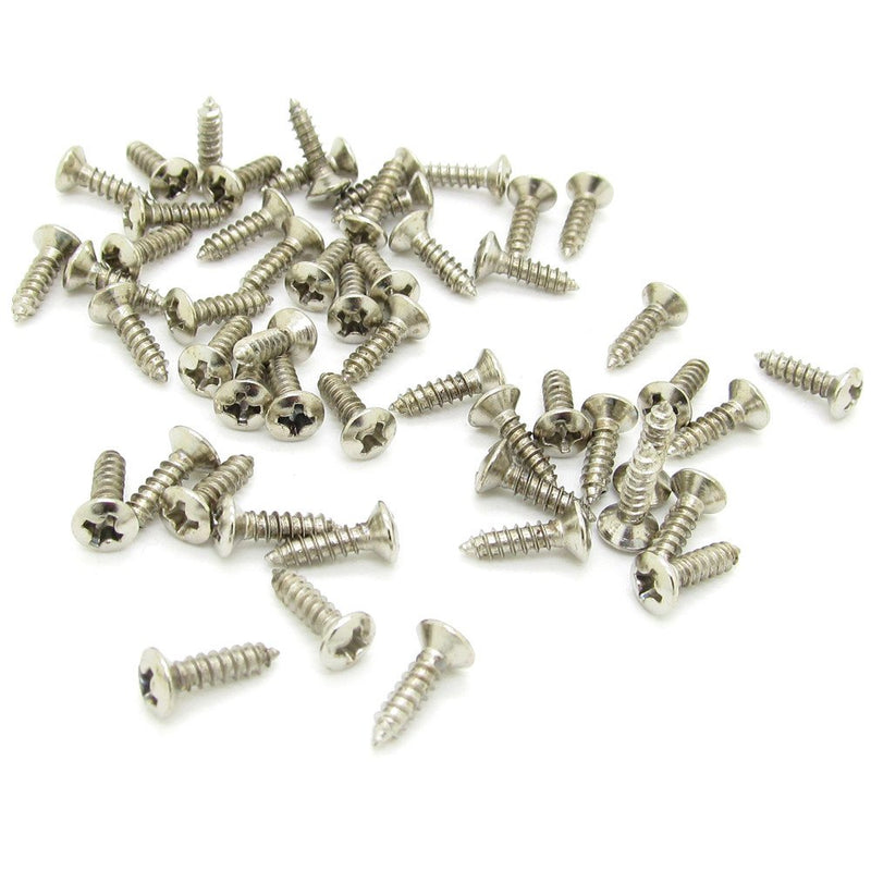 Chrome Guitar Bass Mounting Pickguard Screw for ST TL SG LP Guitar Pack of 100 Chrome