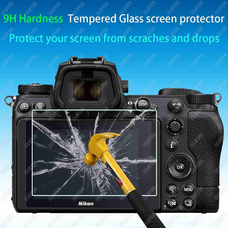 Z6II Z7II Screen Protector for Nikon Z 7II / Z 6II + Top [2+2Pack], ULBTER 0.3mm 9H Hardness Z7 II Z6 II Tempered Glass Cover Anti-Scrach Anti-Fingerprint Anti-Bubble-3 Pack