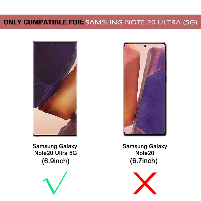 SURITCH for Samsung Note 20 Ultra 5G Case(2020), [Built-in Screen Protector] Full Body Protection Shockproof Rugged Bumper Soft Silicone Protective Cover for Galaxy Note 20 Ultra 6.9 Inch (Rose Gold) Rose Gold