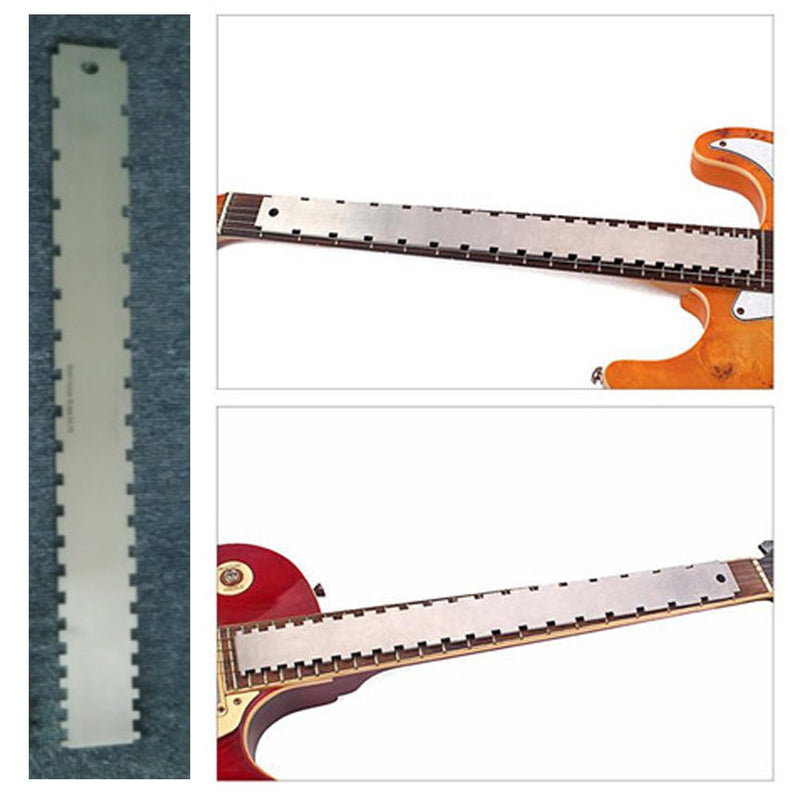 Taidda Guitar Straight Edge, Practical Sturdy Durable Notched Fret Board Straight Edge Luthiers tool for Guitars Neck Leveling