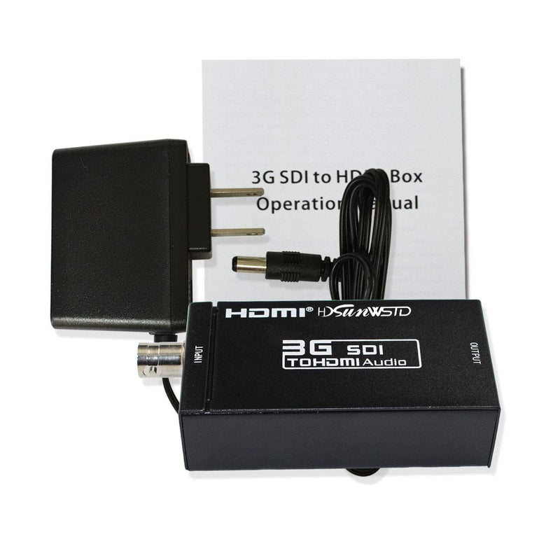 SDI to HDMI Adapter Video Converter Mini 3G HD 720p/1080p Sdi Hdmi Adapter for HD-SDI and 3G-SDI Signals