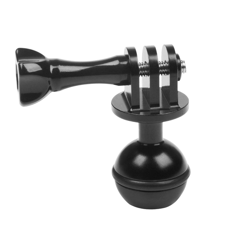 [AUSTRALIA] - QKOO Aluminum Ball Mount for GoPro Hero 10 9 8 Max 7 (2018) 6 5 4 3 Black Silver Session, Osmo Action, AKASO, SJCAM - Ball Head Mount Adapter (1-Inch Diameter Ball) with 3/8'' Screw Hole + Thumb Screw 