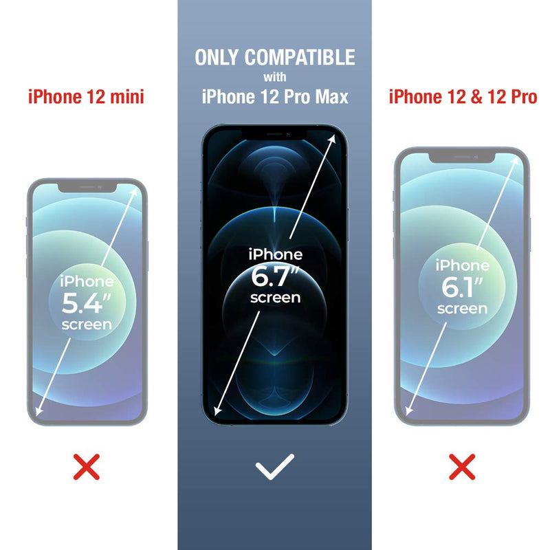 PrivacyNinja Privacy Screen Protector for iPhone 12 Pro MAX [New Generation] Full Coverage Tempered Glass (3-Pack)