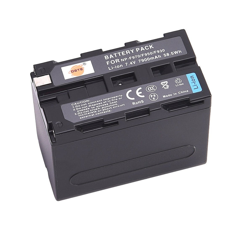 DSTE Replacement for NP-F970 Battery + DC01 Travel and Car Charger Adapter Compatible Sony DCM-M1 MVC-CD1000 HDR-FX1 DCR-VX2100E DSR-PD190P NEX-FS700RH HXR-NX3 as NP-F930 NP-F950 NP-F960