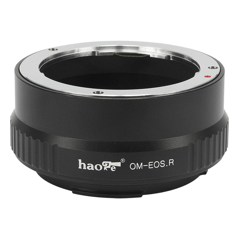 Haoge Manual Lens Mount Adapter for Olympus OM Lens to Canon RF Mount Camera Such as Canon EOS R