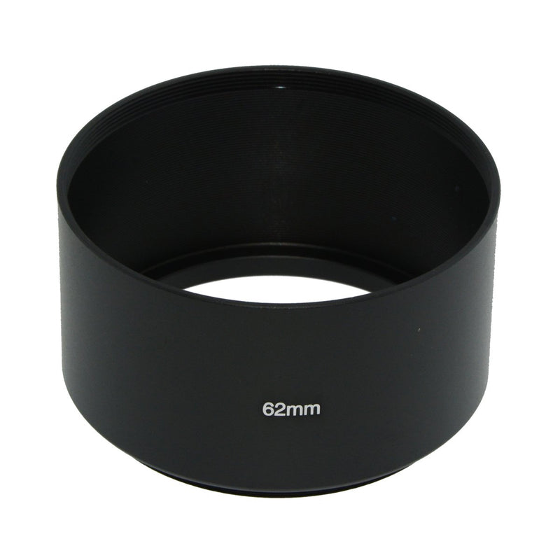 SIOTI Camera Long Focus Metal Lens Hood with Cleaning Cloth and Lens Cap Compatible with Leica/Fuji/Nikon/Canon/Samsung Standard Thread Lens 62mm
